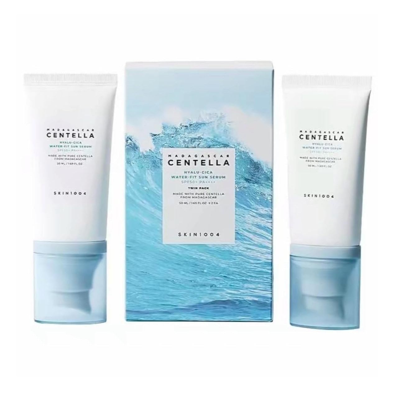 SKIN1004 Madagascar Centella Hyalu-CICA Water-Fit Sun Serum 2-Pack lifestyle image