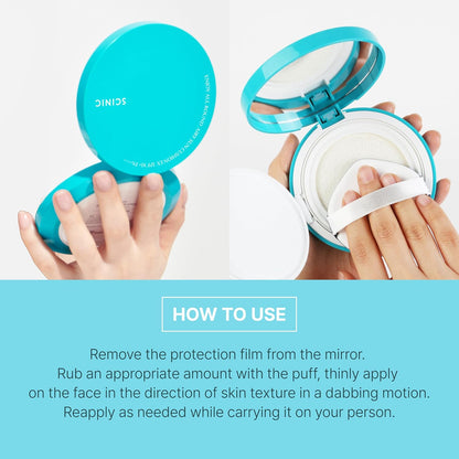 SCINIC Enjoy All Round Airy Sun Cushion EX SPF50+PA++++, 0.88 Fl Oz/ 25 gr